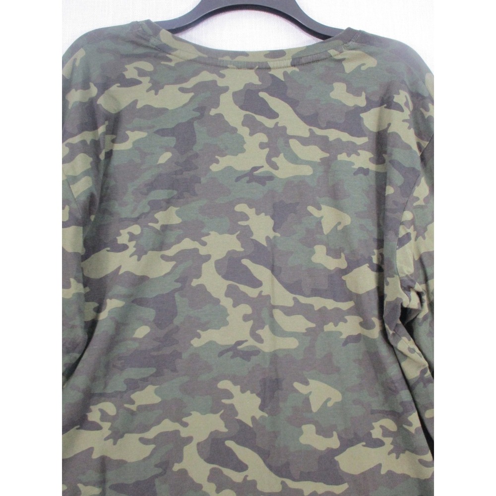 Caterpillar Mens Camo Long Sleeve Graphic T-Shirt CAT Logo Green XL - Picture 9 of 10